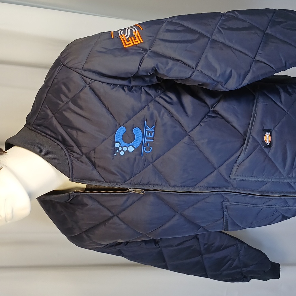 Dickies mens navy blue nylon quilted jacket. Mint condition. Medium